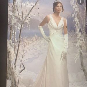Size 8-Mary’s bridal satin gown